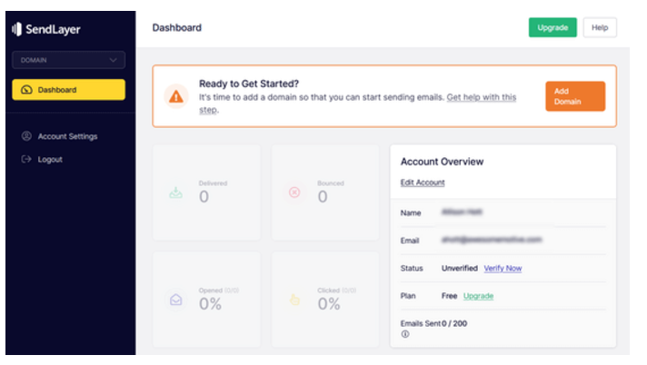 حساب کاربری SendLayer