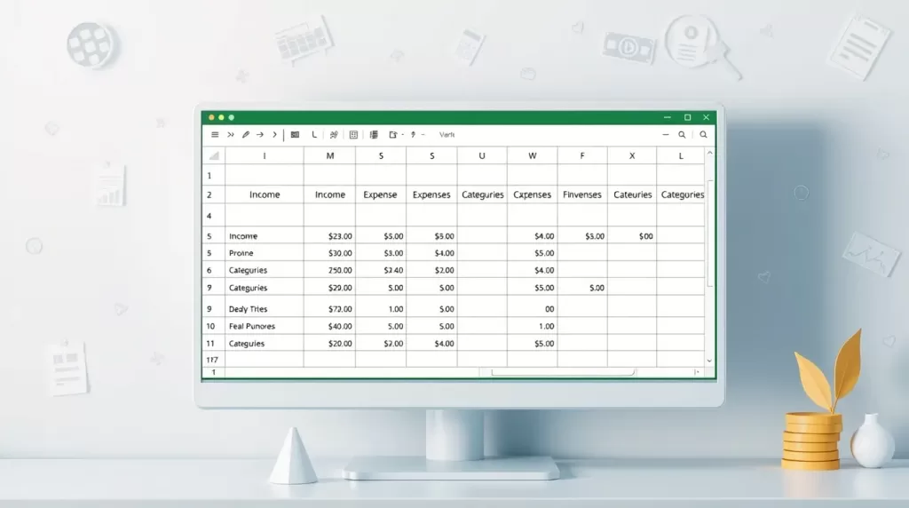 قدم اول: تنظیم یک فایل Excel برای بودجه‌بندی