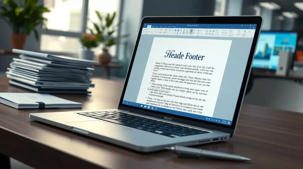 ۴. تنظیم سرصفحه و پاصفحه (Header & Footer)